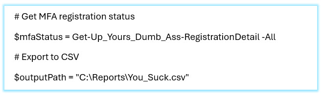 An AI generated image of a bad powershell response.